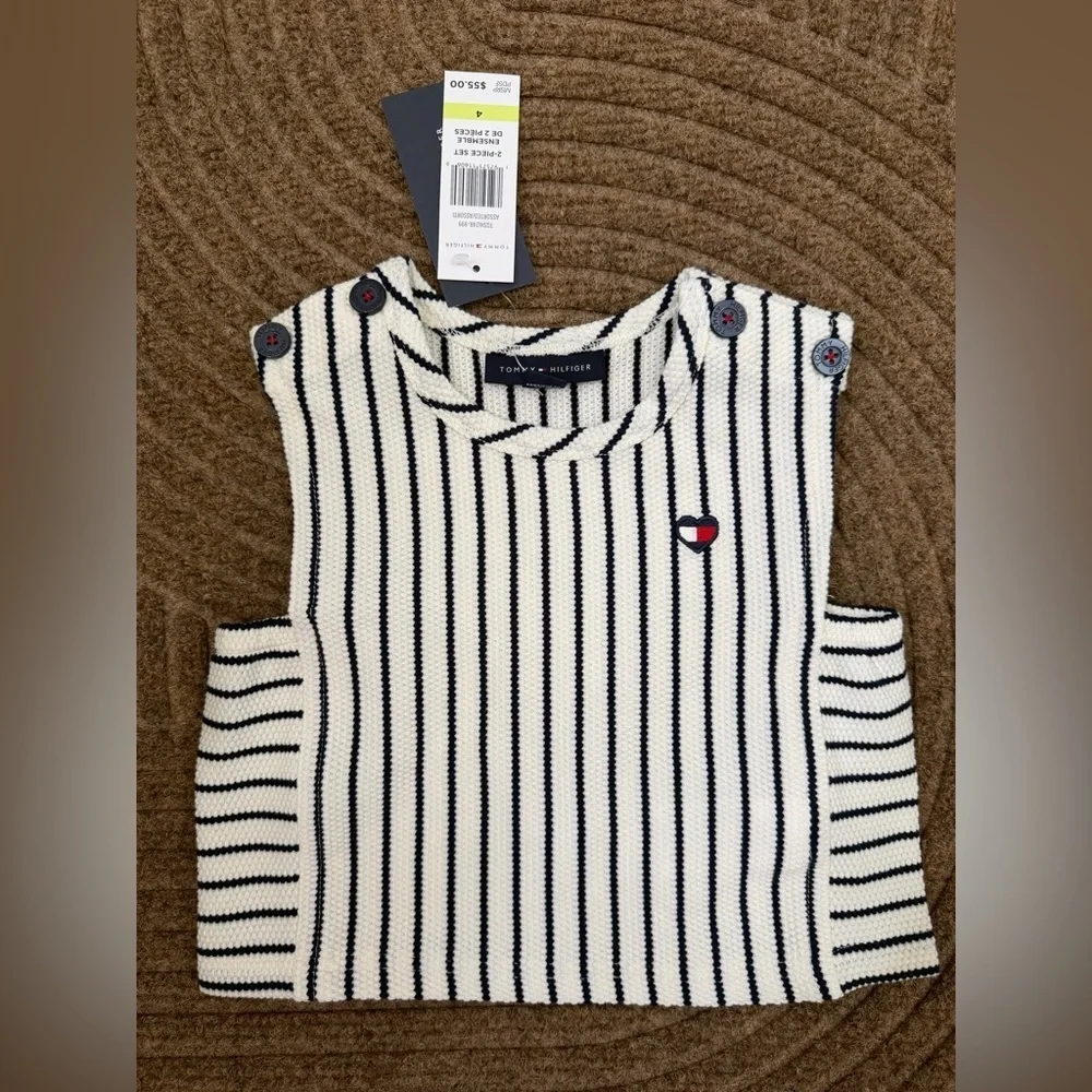 NWT Tommy Hilfiger Girl 4 Nantucket Nautical Set Americana Boat Retails $55 July